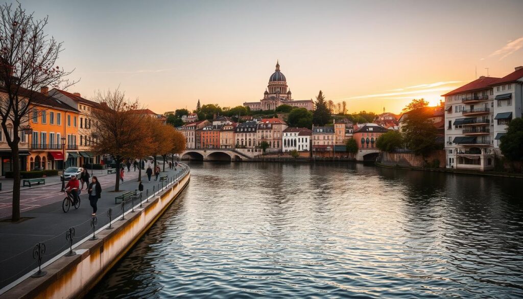 Saône-floden i Lyon